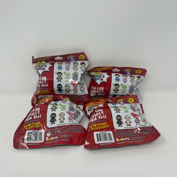 (lot of 4) Ryan's World Mystery Figure Random Blind Bags Series 3 NEW Unopened - Picture 5 of 6